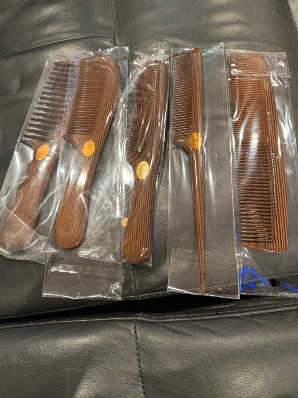 Brown Unisex Styling Comb Set for Smooth, Versatile Hair Care